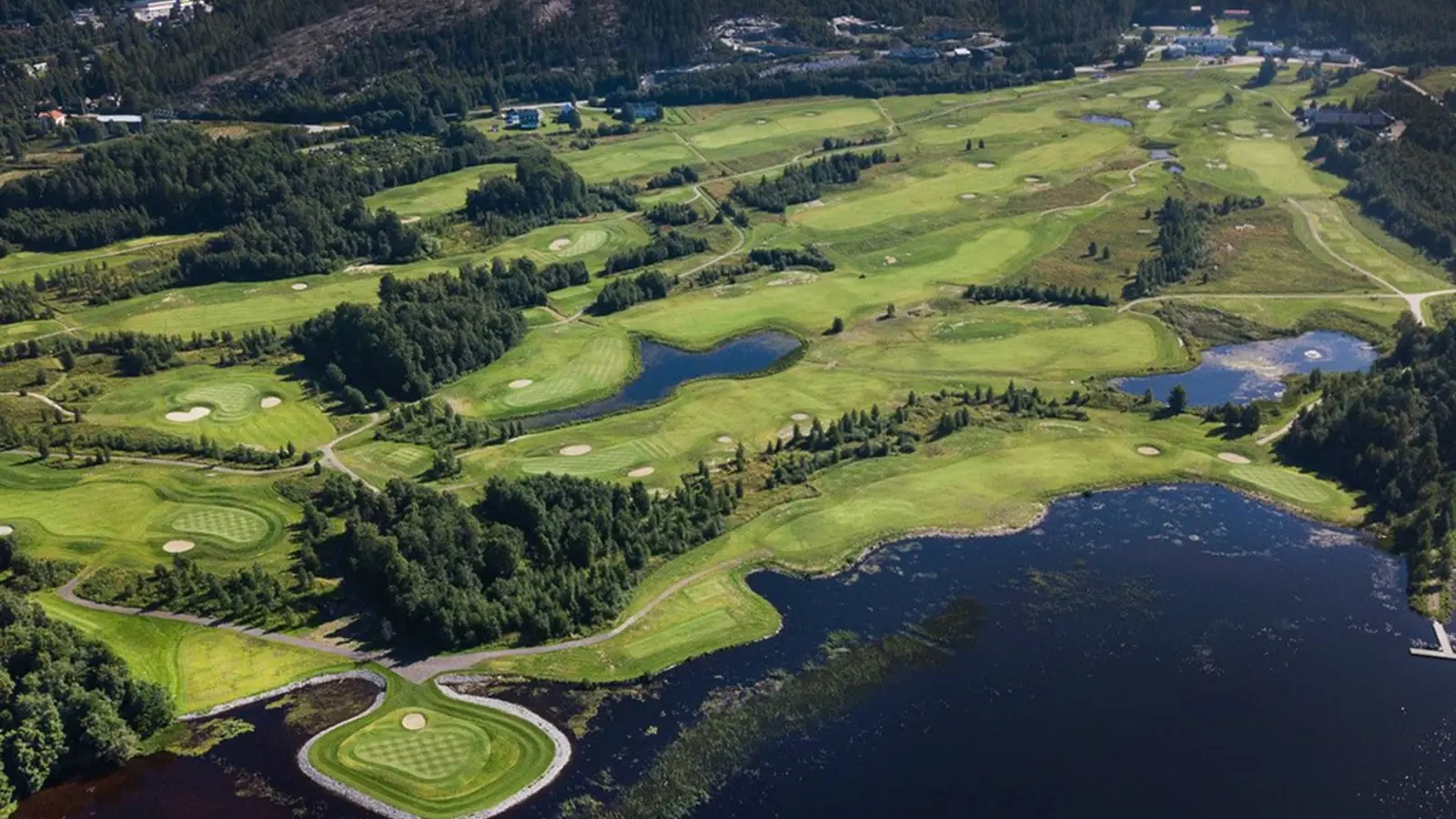 Veckefjärdens golfbana, Örnsköldsvis, uppifrån